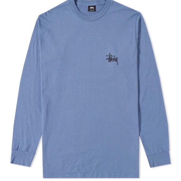 Stussy Other - STUSSY LONG SLEEVE TEE WORN ONCE SLATE BLUE GRAY